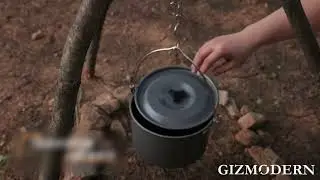 Portable Stainless Steel Tripod Hook, for Camping, Picnic, BBQ, Grill & More