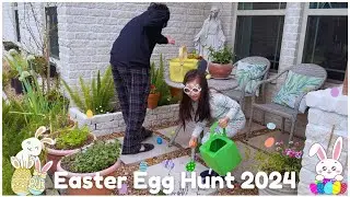 EASTER EGG HUNT 2024! Early morning Easter egg hunt and basket full of surprise! | Happy Easter!