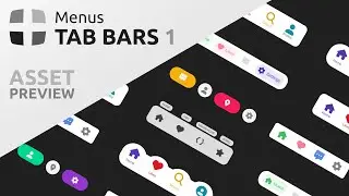 Menus - Tab Bars 1 - Doozy UI - Asset Preview