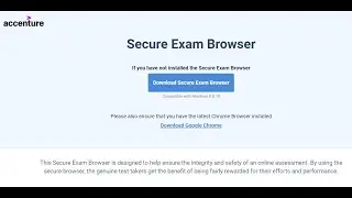 how to download and install secure exam browser for Accenture test