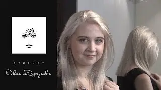 Платиновый блонд | Окрашивание волос в платиновый блонд из розового и голубого цвета