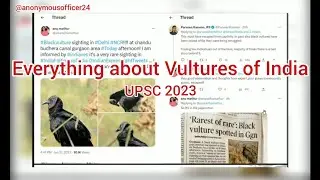 RAREST OF RARE - BLACK VULTURE spotted in GURUGRAM #Vultures in India #upsc UPSC Pre2023