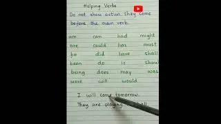 Helping verbs.
