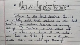 Nature- The best teacher || Expansion of idea || Expansion of theme || English Proverb