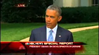 NBC News Special Report - President Obama on Israel/Gaza & MH17 7/21/2014