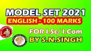 English Model set 2021 for I.Sc And I.Com # Bihar Intermediate Examination