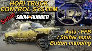 SnowRunner SETUP *NewInfo in Desc* for HORI TRUCK, Shifter Button mapping Axis & Force Feedback test