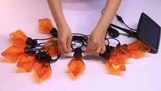 solar diamond bulb string lights
