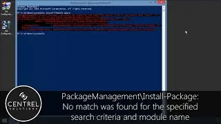 No match was found for the specified search criteria and module name
