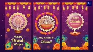 Happy Diwali Bright Floral festival Instagram Story