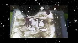 Рисунки на песке"Зима-зимушка"