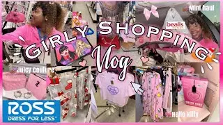 Girly Shopping ♡ VLOG | new juicy couture finds, hello kitty blanket, new juicy bag, mini haul💗