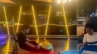Playing Bumper Car with my friend
