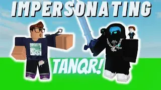 Impersonating TANQR in Roblox Bedwars....