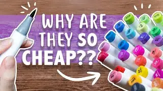 BEST CHEAP BRUSH MARKERS?? - Ohuhu 48 Set Brush Marker Review