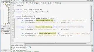 Java - showConfirmDialog