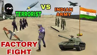 INDIAN ARMY FREE FIRE VIDEO . ARMY VS TERRORIST  FIST FIGHT ON FACTORY . #mukhota #indianarmy