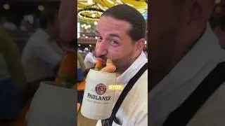 Would you eat these sausages in a cup?!Love Oktoberfest for coming up with something easy to eat!