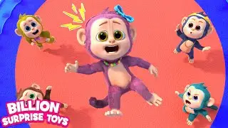 Five Little Monkeys Jumping in the Park! Silly Monkey's gone wild! Park Pranks and Boo-Boo🐵