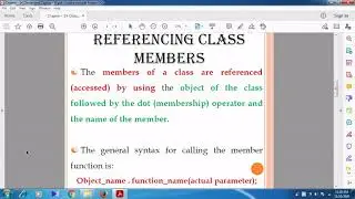 Referencing Class Members with an Example Program.