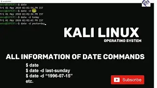 How to use Date Commands In Kali Linux 2020 || By Hari Sir