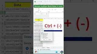 How to delete Blank rows in excel | delete empty blank rows with excel shortcuts #excel #shorts