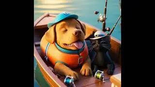 The cat and the dog go fishing!!!  #cat #dog #dogs and cats #fishing