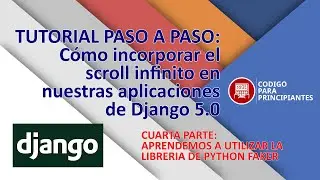 Implementando Scroll Infinito en Django 5.0 con jQuery Waypoints: Utilizamos Faker para poblar la BD