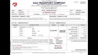 Online Transport  Bilty / LR Software - How to create LR Online