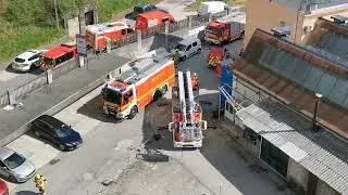 Fire industrial zone. Kranj 2.4. 2024
