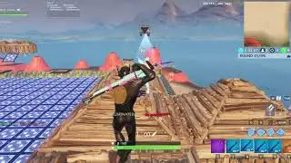 Playing Fortnite creative mode with my friend