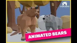 3D LOW POLY Bear - Animation Showcase
