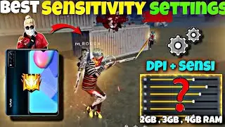 Best Headshot 🎯 Sensitivity Settings ⚙️ In Free Fire Max 🔥 | Vivo Y12s 📲 | Dpi+Hud+Sensi 🥰👑