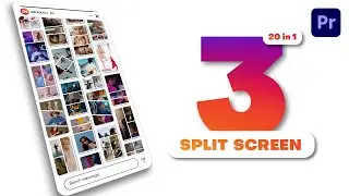 Vertical Multiscreen - 3 Split Screen | Premiere Pro Template | Tutorial