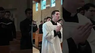 Morning Mass Begins with a Hymn Sung by the Seminarians