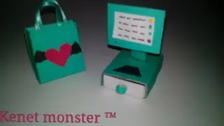 COMO HACER UNA MAQUINA REGISTRADORA Y UNA BOLSA DE COMPRAS PARA TUS MUÑECAS MH