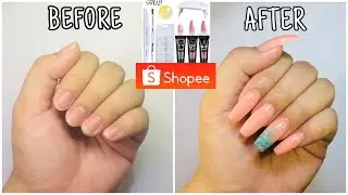 TESTING THIS POLYGEL KIT FROM SHOPEE! (with LED LAMP!!) + UNBOXING