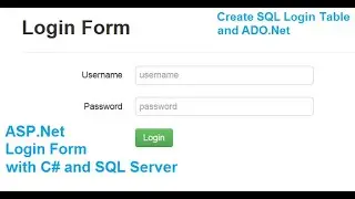 Asp.Net Login Form with C# and SQL Server Database (Part-3)
