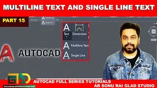 MULTILINE TEXT AND SINGLE LINE TEXT AUTOCAD(PART 15) 