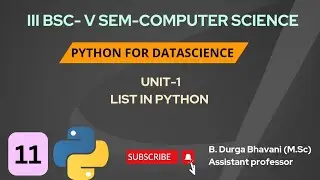 List  Data type in Python and Functions on list