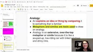 Analogy, Metaphor/Simile, Colloquial Language, Alliteration