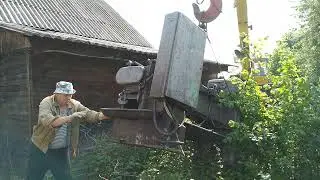 Перекидываем токарный станок 1к62 через буерак