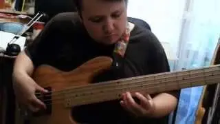 Julian bass playing blues brothers Shake your tail feather   three attempts with audio mod