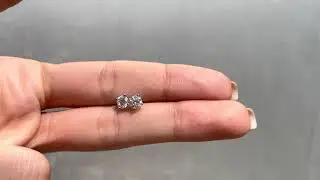 עגילי יהלום צמודים 0.80 קראט יהלומים