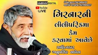 ગિરનારની લીલીપરિક્રમા કેમ કરવામાં આવેછે || સાહિત્યકાર - અનુપસિંહ વાઘેલા #girnari @VaibhavDigital