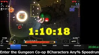 Co-op 4Char Any% Speedrun 1:10:18【Enter the Gungeon】
