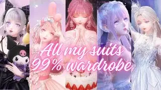 Shining Nikki 2023 Recap: All My Suits (99% Wardrobe - Missing 4) In Order Of When I Got Them