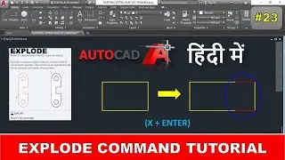 How to use Explode Command in AutoCAD in Hindi || Explode Command Tutorial in AutoCAD 🙏