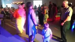 Nicholas rocking out at Kyle's wedding reception