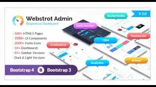 Webstrot Admin Panel Responsive Bootstrap 4 & 3 Dashboard  | Themeforest Templates